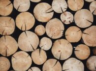 brown wood log lot