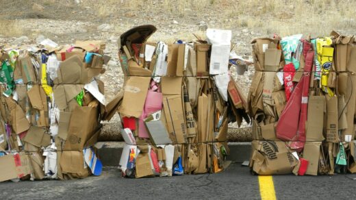 brown cardboard boxes on gray asphalt road during daytime