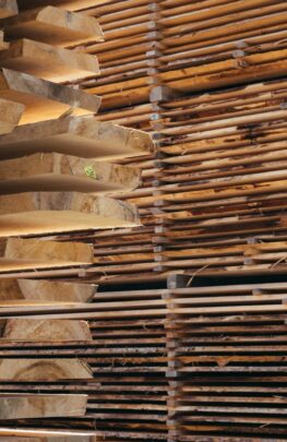 a pile of wood sitting next to each other